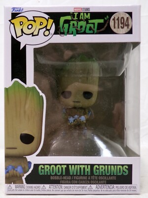 Funko Pop! Marvel I Am Groot 1194 Groot Mit Grunds Vinylfigur Neu