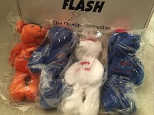 Sealed 4 Nolan Ryan Express to Cooperstown Plush Bears Set MLB Baseball