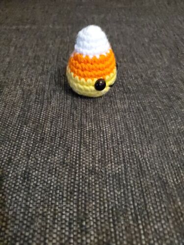 Mini Crochet Candy Corn Happy Candy Corn Halloween Thanksgiving Candy Corn 2" - Picture 2 of 7