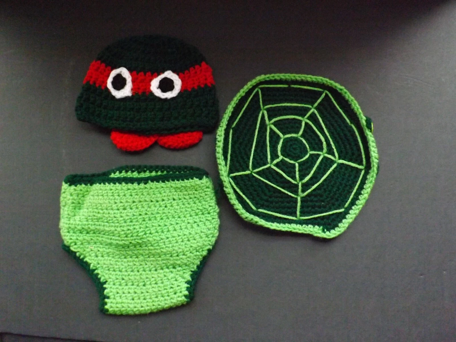 HAND KNIT CROCHET CHILDS TMNT COSTUME