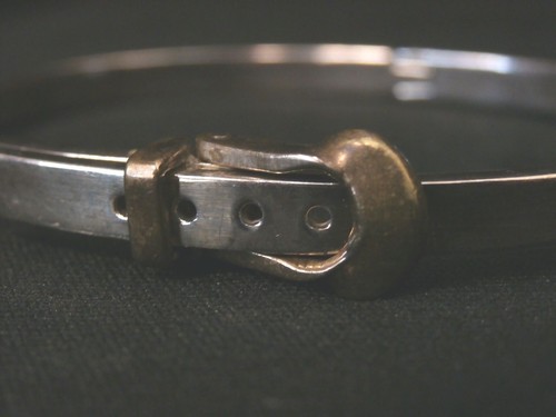 Vintage Sterling Silver Mexico Belt Bangle Bracelet. Make Offer! #2452 - Picture 6 of 8