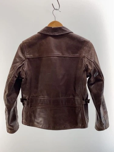 Aero Leather Half Belted/Berthelon/Leather Jacket Blouson/S/Cowhide/Brw/Uneven C image 2