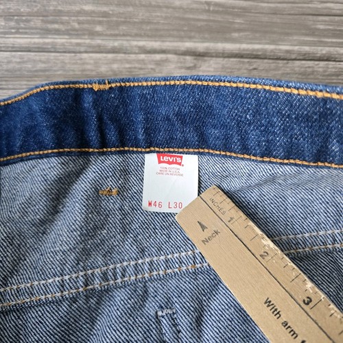 Levi’s 517 Orange Tab vintage uomo 46x30 anni 90 made in USA lavaggio scuro gamba larga - Foto 9 di 15