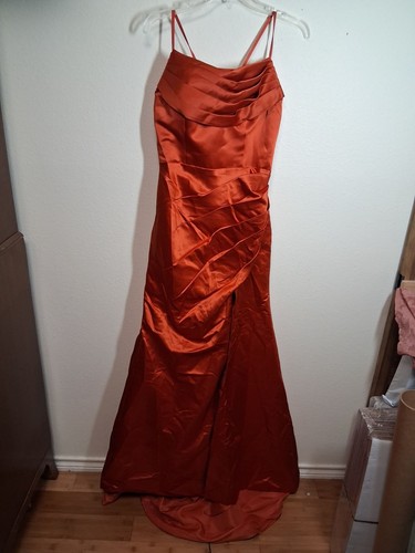 Neu ohne Etikett festliches Ballkleid Kleid orange Größe 10