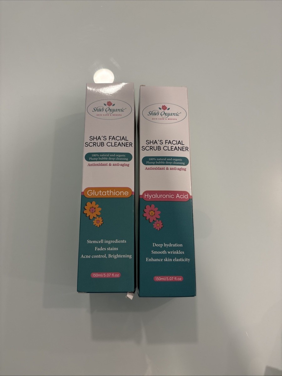 glutathione face scrub Guerniss Raw Niacinamide Body 200ml defying skin support by promoting skin cell renewal Sha's Organic Facial Scrub Cleaner