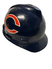 VTG 90s Chicago Bears MSA Safety Hard Hat Adjustable Football Construction NFL