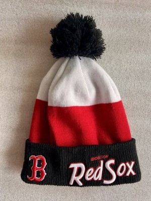 New Era Boston Red Sox MLB Bommelmütze Beanie Rot Weiß Schwarz Original