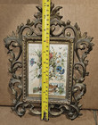 Antique brass picture frame features intricate leaf motifs in Art Nouveau — photo 3