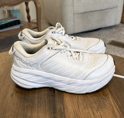 Hoka Bondi SR Womens Slip Resistant Athletic Shoe White Size 7.5 Excellent Tread