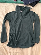 Columbia Glacial Fleece Women's Size S Green Long Sleeve Collar 1/4 Zip Hiking