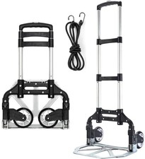Folding Hand Truck, Dolly Cart with Wheels Foldable, Lightweight Aluminum Lug...