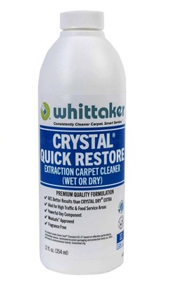 NEW Whittaker Crystal Quick Response, 12 oz. (12 PK) Extraction Carpet Cleaner.