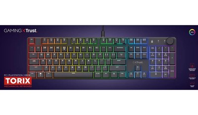 Trust GXT 866 Torix Wired USB Mechanical QWERTY LED Black