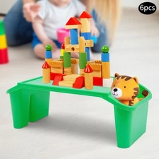 6Pcs Children Kids Lap Desk With Side Pockets Multipurpose Activity Dining Table
