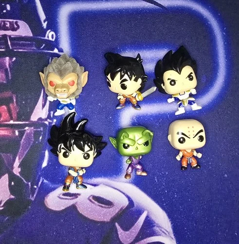 Funko Pop! MINI VINYL Dragon Ball Shiny Variants, Fuzzy GREAT APE Lot Of 6