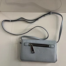 Marc By Marc Jacob’s ‘Gotham’ Pebbled Leather Crossbody Wallet Baby Blue Used