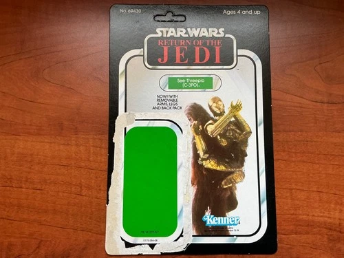 Vintage Kenner Star Wars Figure Card ROTJ 79 Back Cardback C 3PO