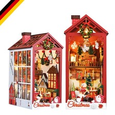 Weihnachtliches Miniaturhaus Holz Bausatz DIY Geschenk für Erwachsene