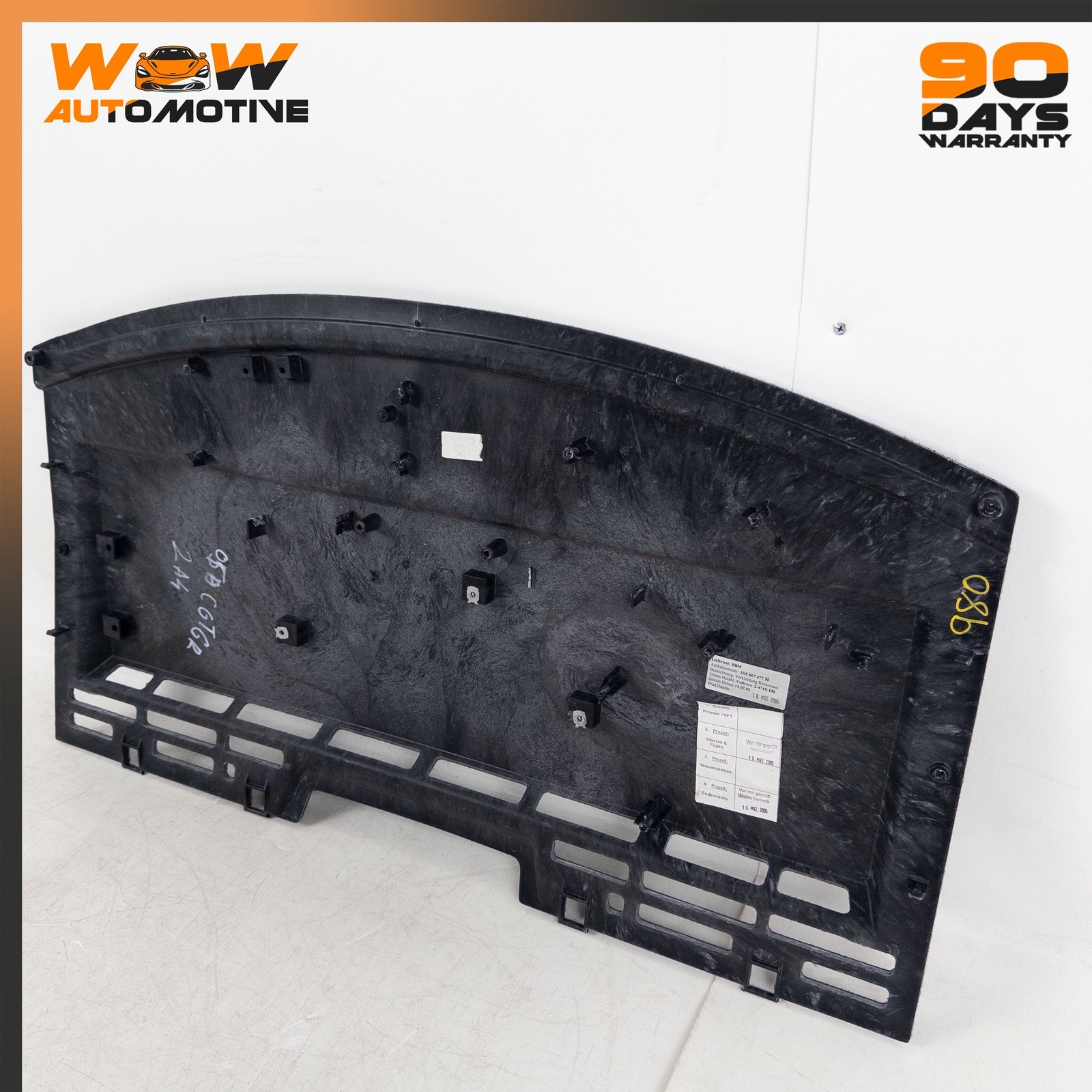 04-13 BENTLEY CONTINENTAL GT COUPE REAR TRUNK UPPER LINER CARPET TRIM PANEL OEM