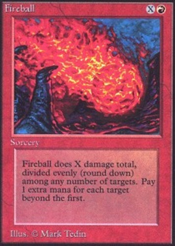 Heavy Play, English MTG Regular Fireball Unlimited Magic the Gathering