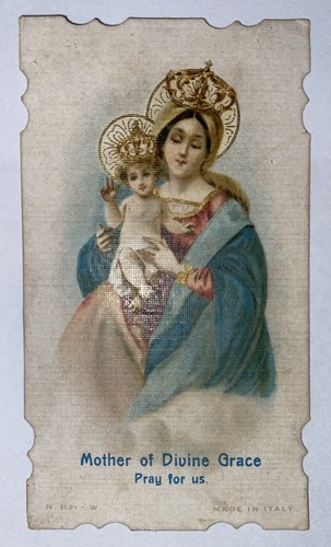 Antique & Vtg Religious Prayer Card Lot Die-Cut Italy Litho Jesus Patron Saints - 第 7/24 張圖片