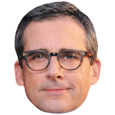 Steve Carell (Smile) Celebrity Mask, Flat Card Face, Fancy Dress Mask