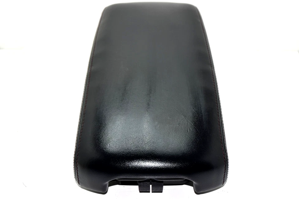 💎 Nissan Máxima 2009-2014 consola tapa reposabrazos cuero OEM negro rojo puntada Foto 2 de 4