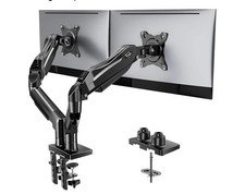HUANUO Dual Monitor Stand - Fully Adjustable Gaming Monitor Desk Mount