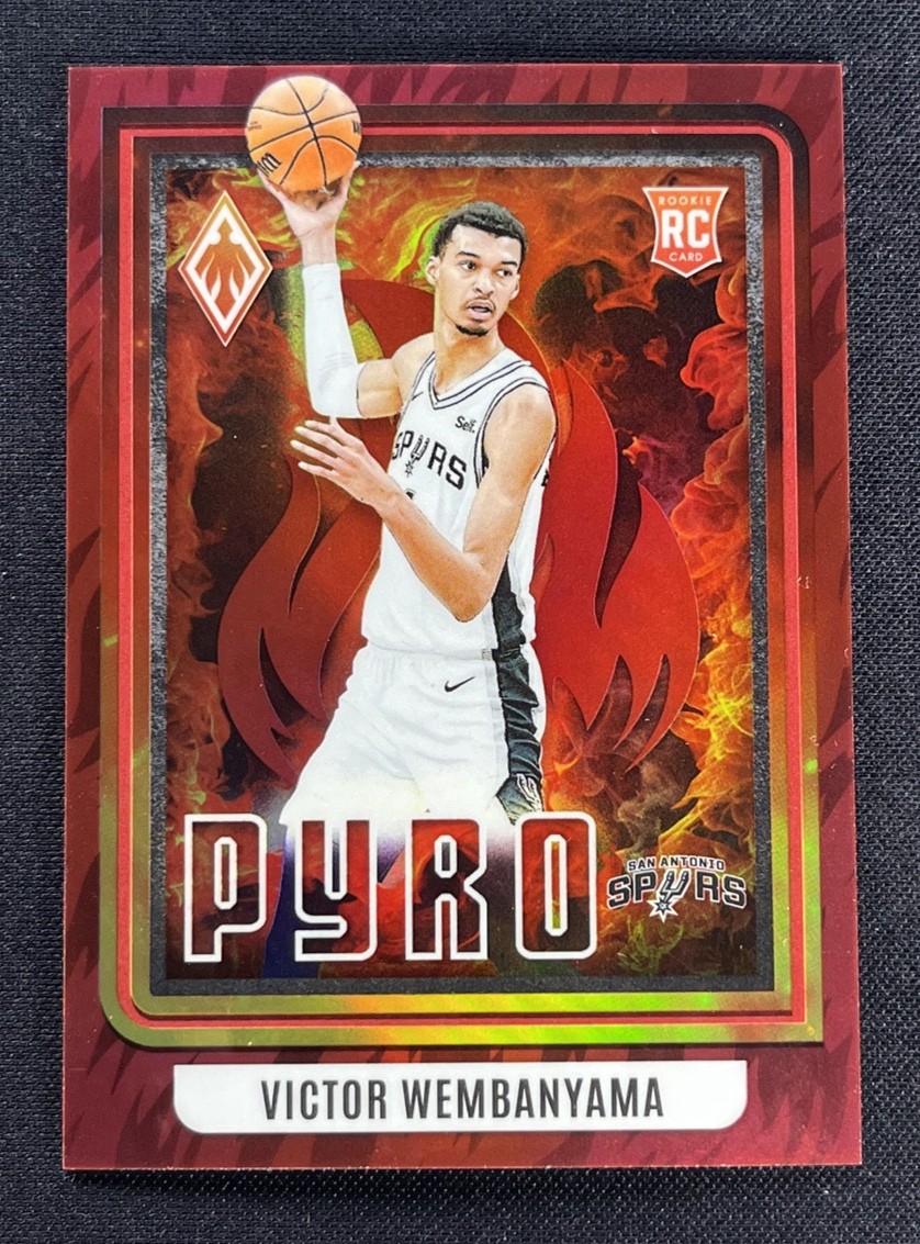 2023-24 Panini Phoenix Victor Wembanyama #5 Red Pyro Rookie RC Spurs /125
