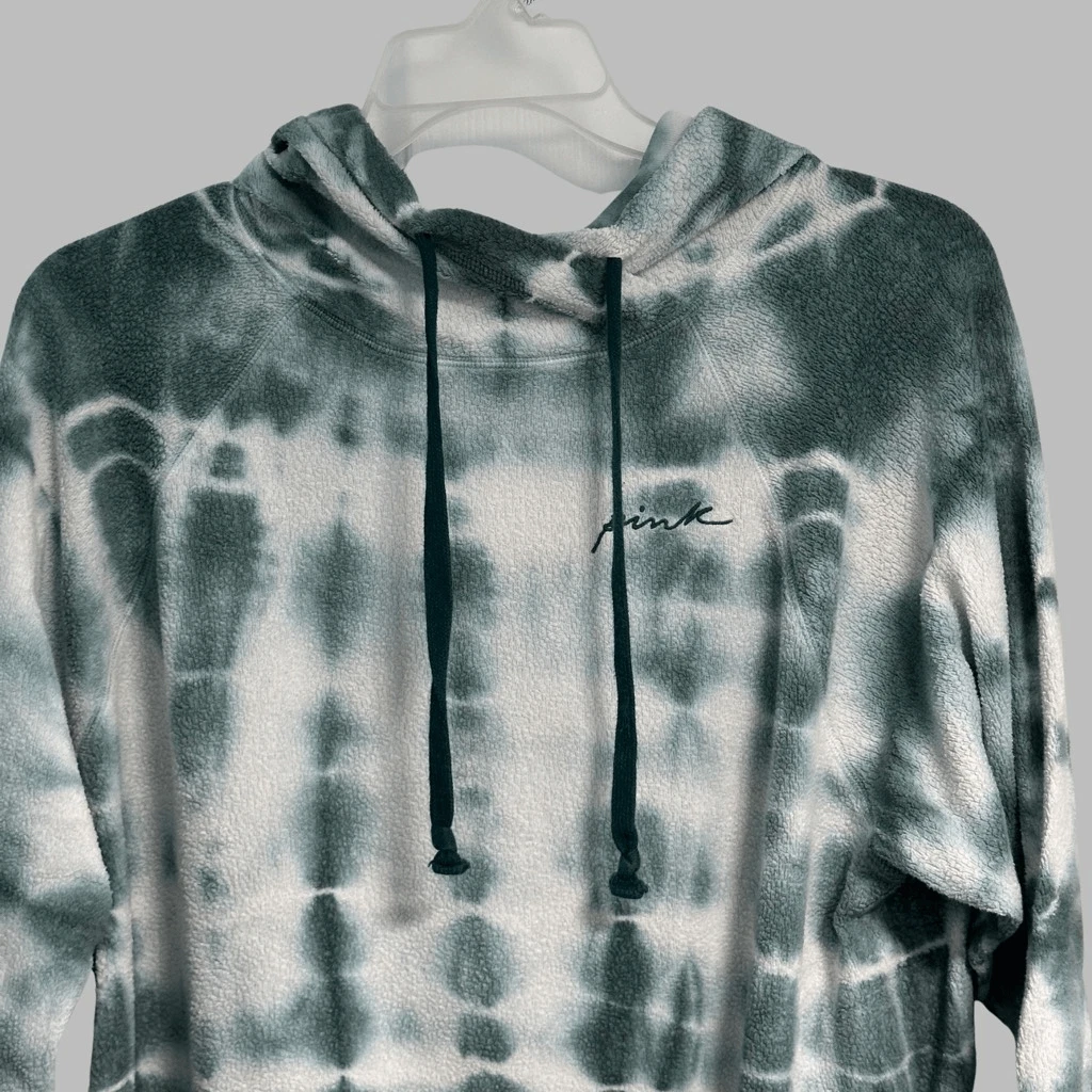 VETEMENTS Felpa con cappuccio ROSA Victoria’s Secret da donna taglia S tie dye hippie streetwear artistico