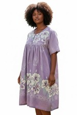 Anthony Richards Housecoat Robe Size 1X, 2X, 3X Grandmacore Purple White Floral