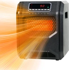 Comfort Portable Quart Infrared Heater for Indoor Use  1500 W 3 Heating Mode LED