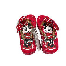 Disney Minnie Mouse Flip Flop Sandal Red Size 7/8 New