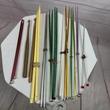 Lot Of vintage Knitting Needles And Crochet Hook Sets Various Sizes