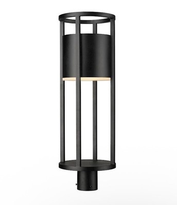 Z-Lite Luca 28'' Tall Outdoor LED Post Mount Light Fixture 517PHB-BL-LED, Black