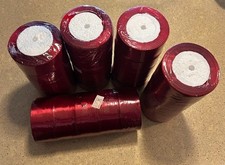 Satin Ribbon 1.5" wide, 25 yards long - 5 rolls 125 total yards single sided