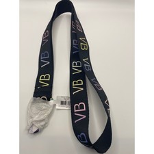 Vera Bradley Wide Lanyard Black Multicolor VB Logo 18 Inch 26801-481 NWT