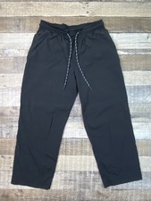 Athleta Trekkie Straight Crop Pant Womens 6 Black Drawstring Quick Dry Ripstop