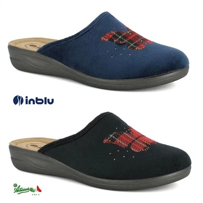 OFFERTA INBLU ciabatte pantofole donna solettaPELLE SOFT basse invernali CF 44