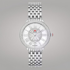 NEW Michele Serein Mid Silver Diamond Dial MWW21B000143 Ladies 36mm Watch