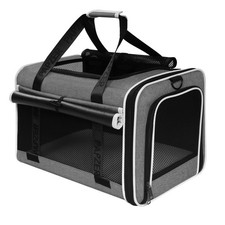 Top Loading Medium Cat Carrier with Privacy Curtain, Soft-Sided Small Pet Tra...