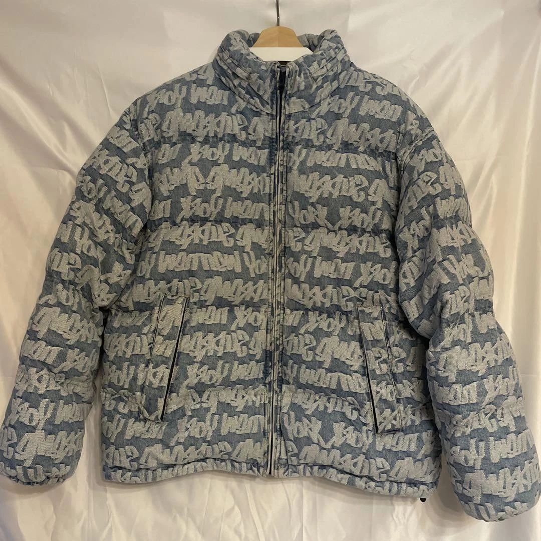 Veste bouffante Supreme Denim L bleu décontractée oversize légère occasion
