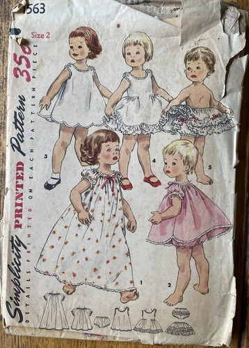 Lot Vtg 40's & 50's Girl 1-2-3 Toddler sewing patterns Simplicity Advance + - Picture 13 of 19