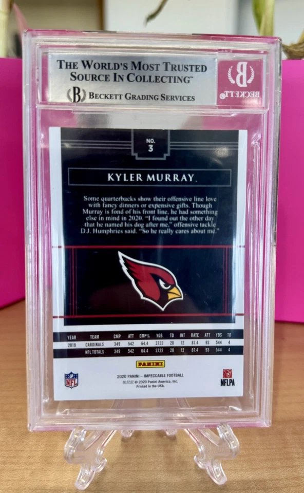2020 PANINI IMPECCABLE EMERALD #3 KYLER MURRAY /5 BGS 8.5 CARDINALS! SOONERS - Image 2 of 2