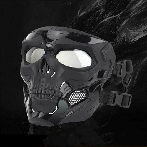 Halloween Schädel Maske Taktisch Airsoft Paintball Voll Gesicht Skelett Mas D1P8 - Bild 4 von 6