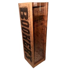 Vintage Booker's Small Batch Bourbon Empty Wood Embossed Display Box