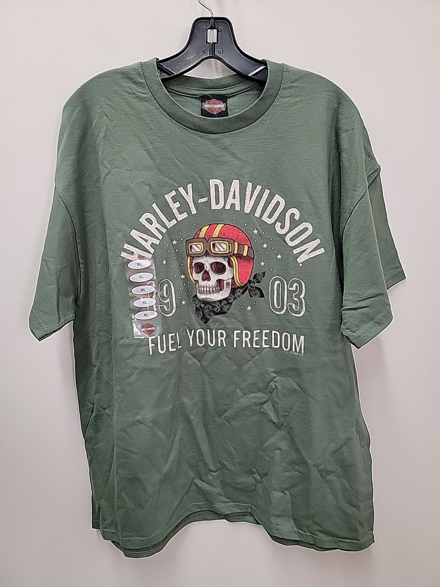 NWT Harley Davidson Prague, Czech Republic Green T-Shirt Men's