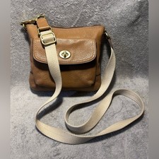 Coach Park Pebbled Leather Swingpack w/ Gold Hardware