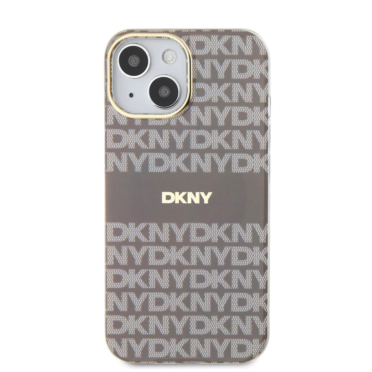 Coque iPhone 14 DKNY en TPU souple beige avec motif élégant