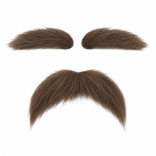 DIY Self Adhesive Fake Mustache and Eyebrow Set Fake Beard Material Novelty